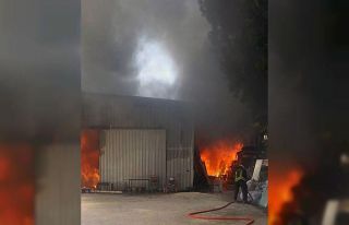 Bodrum’da marangoz atölyesinde yangın