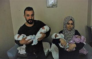 Çocuk özlemi çeken çiftin 4’üz bebekleri oldu