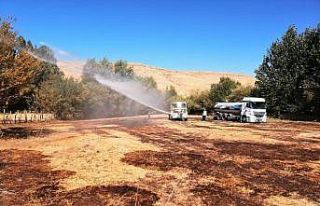 Edremit’te toprağın kendiliğinden yanması