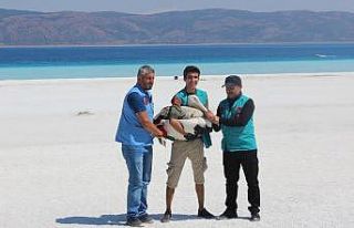 Emine Erdoğan ve Bakan Kurum, Salda Gölü’nde...