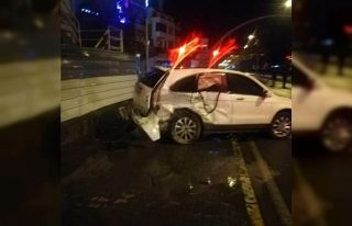 Fatsa’daki trafik kazası güvenlik kamerasında