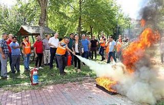 GAÜN’de yangın eğitimi