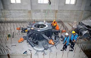 Hacımercan HES’te türbinlerin montajı başladı