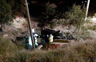 Kontrolden çıkan otomobil şarampole devrildi: 1...