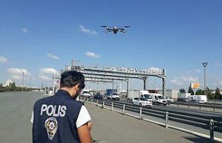 Mahmutbey gişelerde drone’lu trafik denetimi