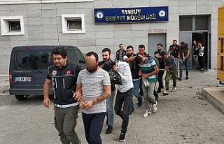Samsun’da uyuşturucu ticaretinden 7 zanlı adliyede