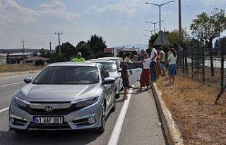 Sandıklı’da 4 araç kazaya karıştı