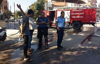 Seyir halindeki LPG’li otomobil alev aldı, faciadan...