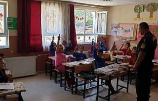 Şuhut jandarmasından öğrencilere miniklere trafik...