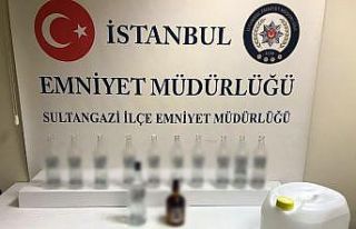Sultangazi’de minibüse sahte içki baskını