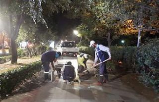 Yürüyüş Yolu’na gece bakımı