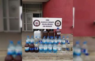 185 litre kaçak içki ele geçirildi