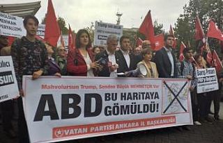 ABD Büyükelçiliği önünde Trump’a tepki eylemi