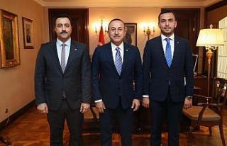 Bakan Çavuşoğlu, ALKÜ rektörü Kalan’ı kabul...