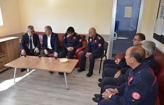 Başkan Altun itfaiye amirliğini ziyaret etti
