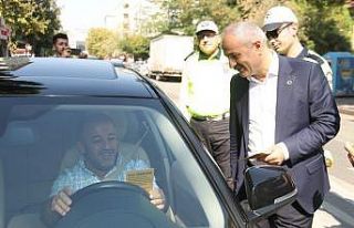 Başkan Büyükgöz trafik denetimine katıldı