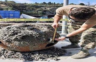 Beykoz Riva’ da balıkçıların bulduğu mayın,...