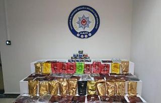 Elazığ’da 70 kilogram kaçak nargile tütünü...
