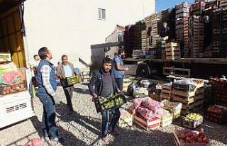 İki kardeş kendi çabalarıyla sebze ve meyve hali...