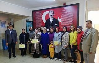 ‘Kadın Giysileri Dikim Elemanı Kursu’ sona erdi