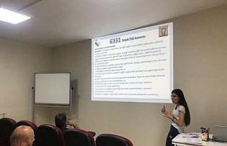 Körfez Belediyesi personeline iş güvenliği eğitimi