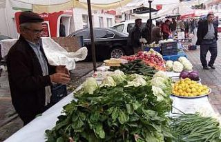 Organik ürünlerin satıldığı pazara ilgi