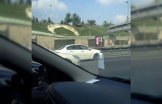 (Özel) E-5 karayolunda şoke eden görüntü