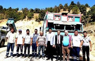 Sarıgöl’de 4 mahalleyi bağlayan yolda asfaltlama...