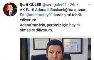 AK Parti Adana İl Başkanı Mehmet Ay oldu