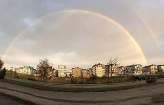 Çift gökkuşağı görenleri şaşırttı