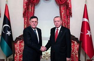 Cumhurbaşkanı Erdoğan, Sarraj’ı kabul etti