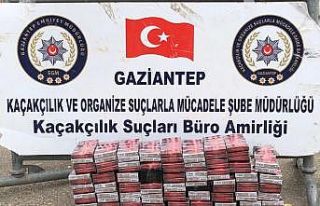 Gaziantep’te araçta zulalanmış kaçak sigaralar...