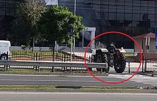 Traktör sürücüsü pes artık dedirtti