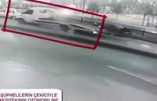 Çekici ile otomobil hırsızlığı