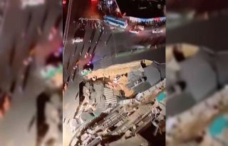 Çin’de yol çöktü, 3 otomobil çukura düştü