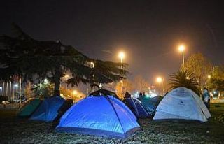 Hayvan severlerin İBB önündeki fayton eylemi gecede...