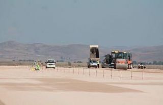İnşaatı süren Gümüşhane Bayburt Havalimanında...
