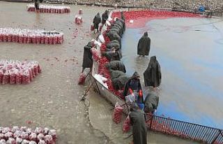 Kadınların soğuk suda ekmek mücadelesi