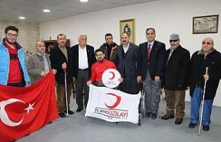 Mili sporcuya tekerlekli sandalye desteği