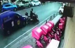 Beşiktaş’ta feci kaza kamerada