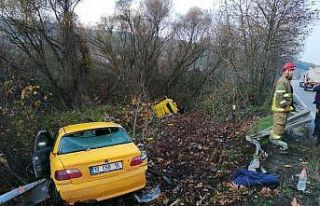 TIR ile özel araç şarampole uçtu: 4 kişi yaralandı