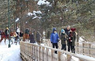 Abant Tabiat Parkı’nda yarıyıl tatili yoğunluğu