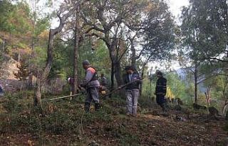 Alanya’daki mezarlıklarda 86 kişilik ekiple temizlik