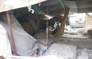 Azez’de teröristlerin saldırısı sonrası enkaz...