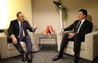 Bakan Çavuşoğlu Davos'ta Barzani ile bir araya...