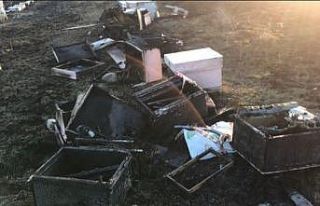 Çanakkale’de 30 kovan arı yandı