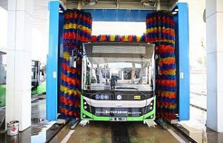 Denizli Büyükşehir otobüsleri 365 gün temizleniyor