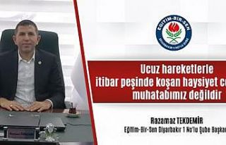 Eğitim-Bir-Sen Diyarbakır 1 No’lu Şube Başkanı...