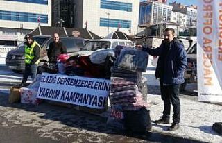 Erzurumlu besici depremzedeler için koyun bağışında...