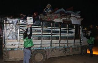 Göç yolundaki sivillere acil yardım paketi